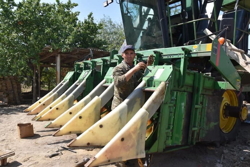 Комбайндар мақта теріміне дайын